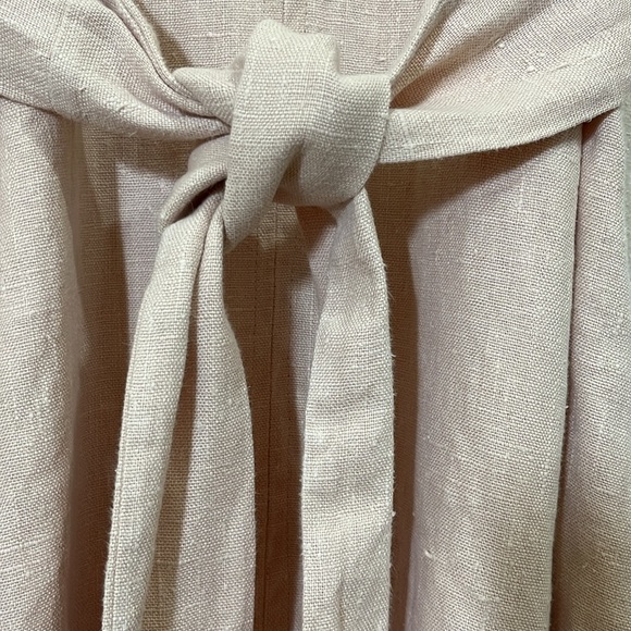 Eve Francis Boutique light peach linen, midi dress. Size Medium. - Picture 4 of 7